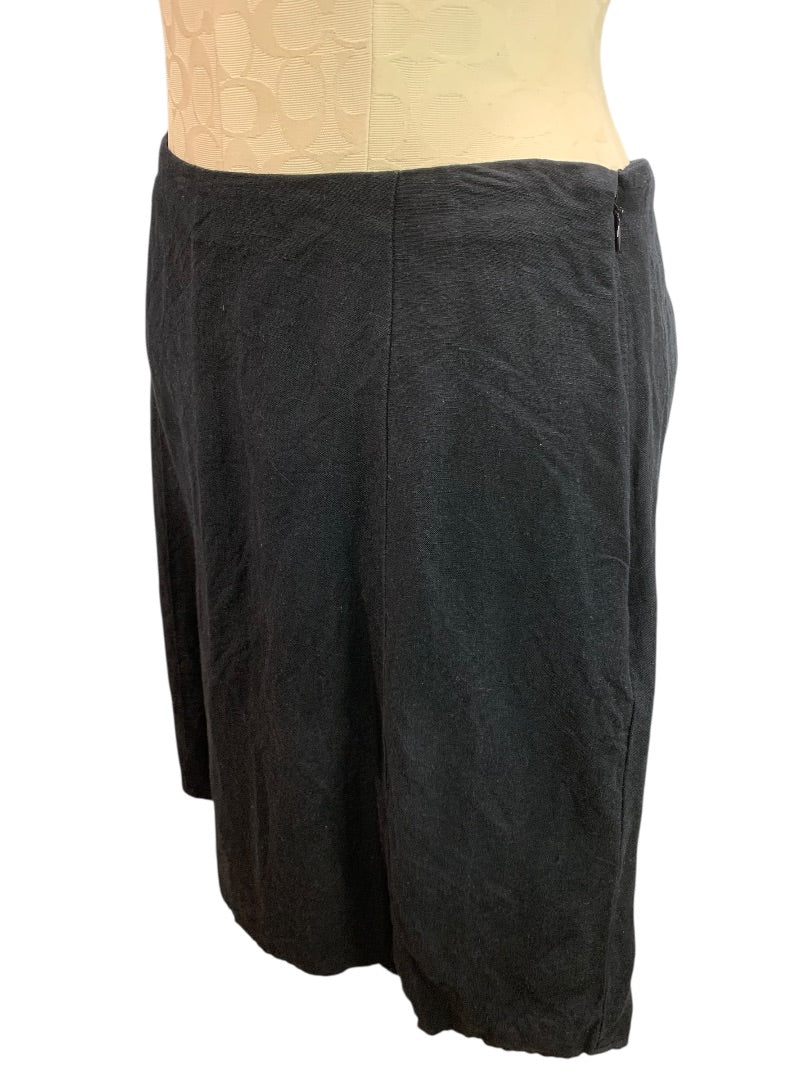 Size 4P Loft Petites Linen Blend Skirt Side Zip A-Line