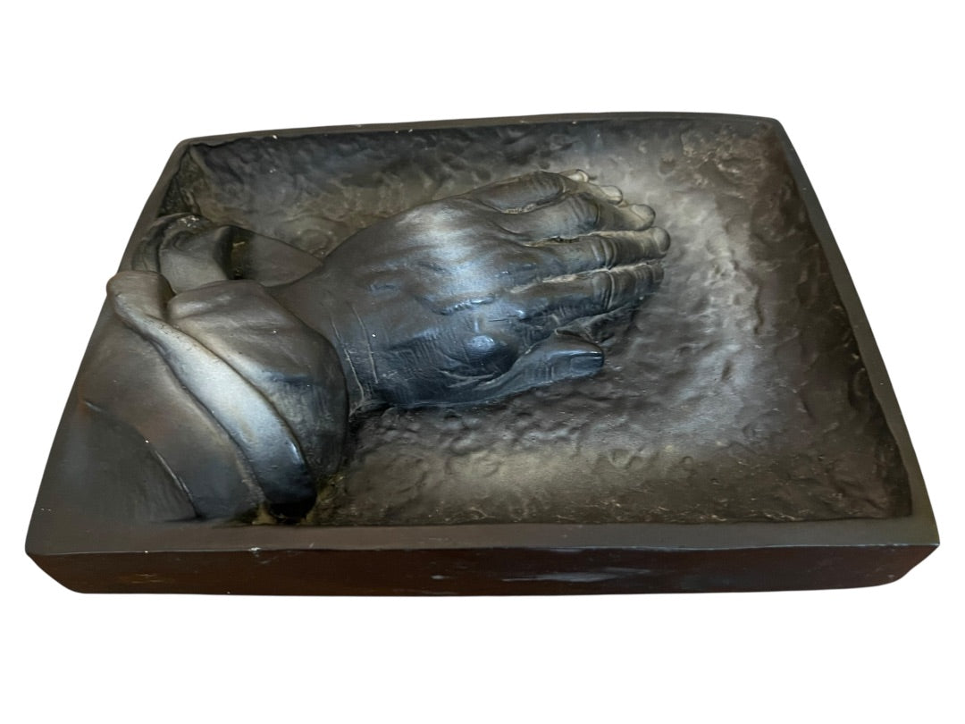 Praying Hands Dimensional Plaster Wall Hanging Plaque 10.5" x 8" x 1.5"