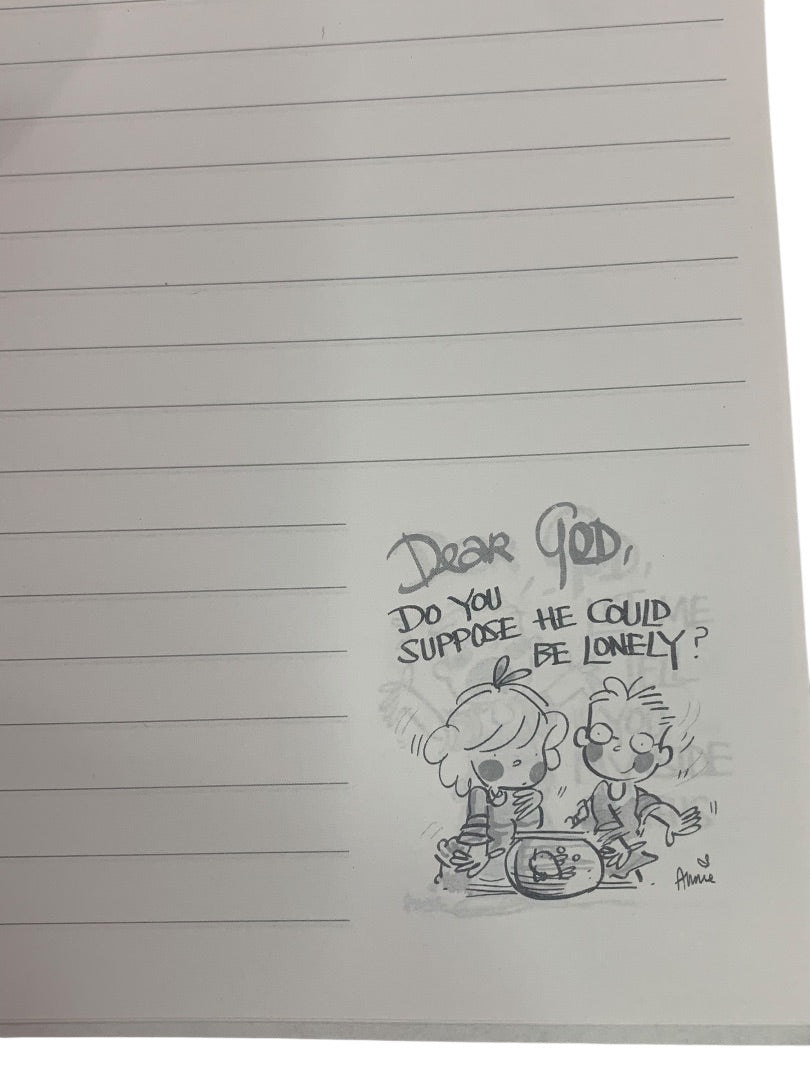 Set of 2 Vintage Lined Notepads "Dear God . . ." 5.5" x 8"
