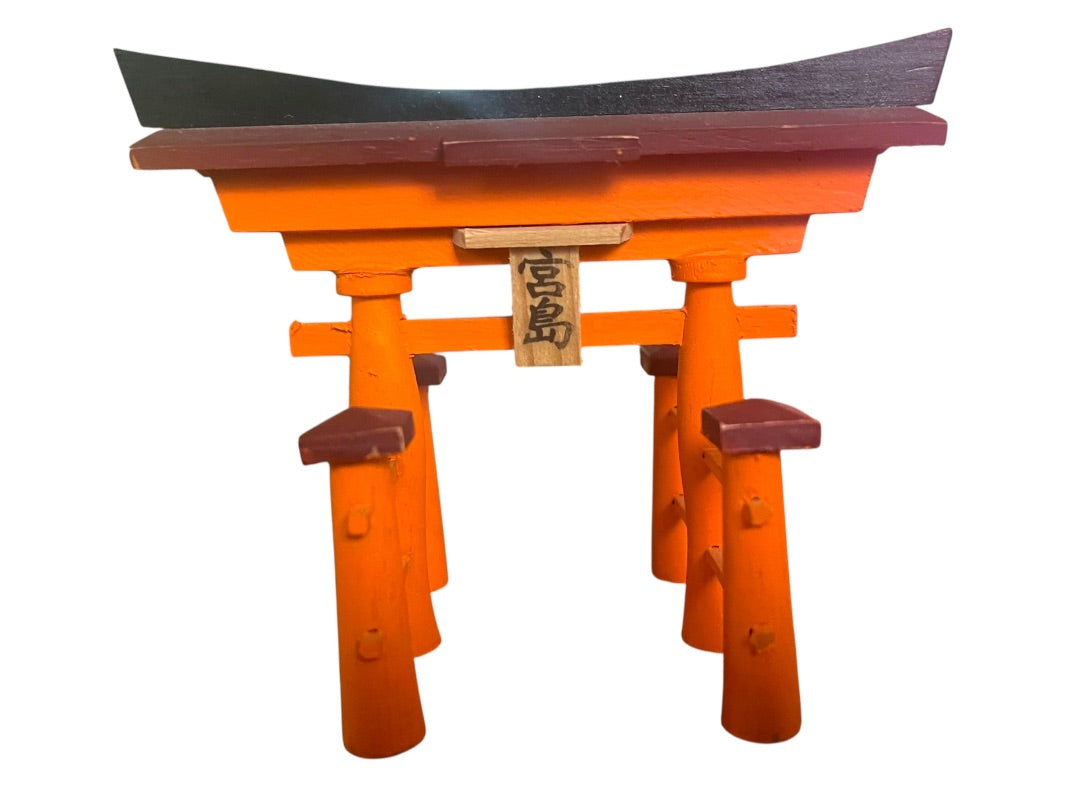 Japanese Wooden Replica Miyajima Torii Gate Itsukushima Shrine Hiroshima