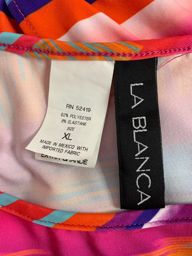 XL La Blanca Womens Swim Coverup Dress Blouson Style Multicolor