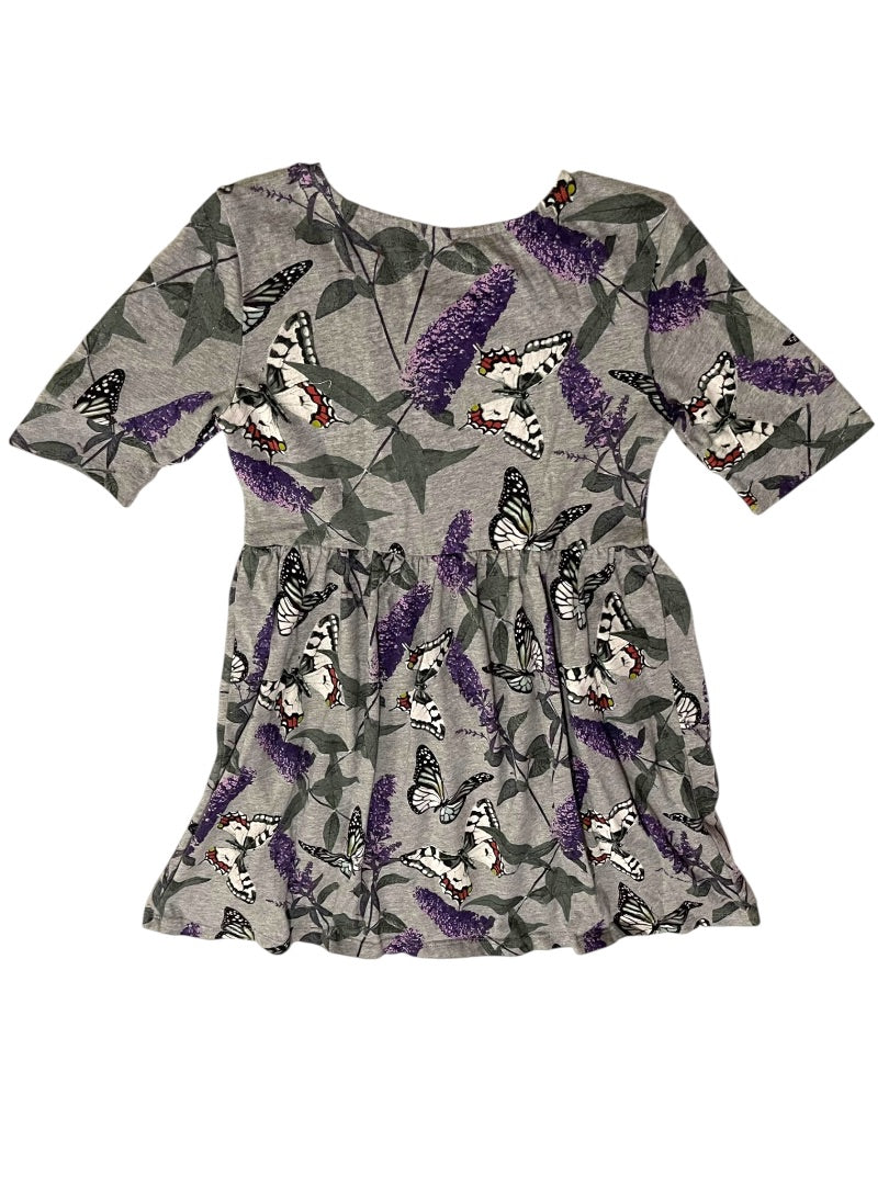 Medium (8) Gap Kids Short Sleeve Butterfly Cotton Dress Jersey Knit