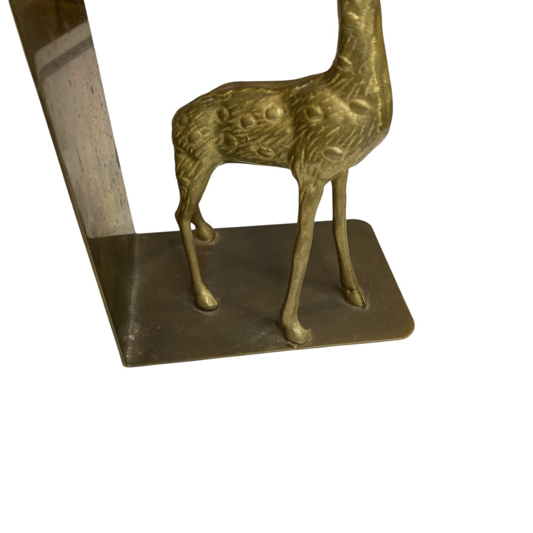 Vintage Brass Deer Bookends Buck and Doe Bookends Book Support Brackets