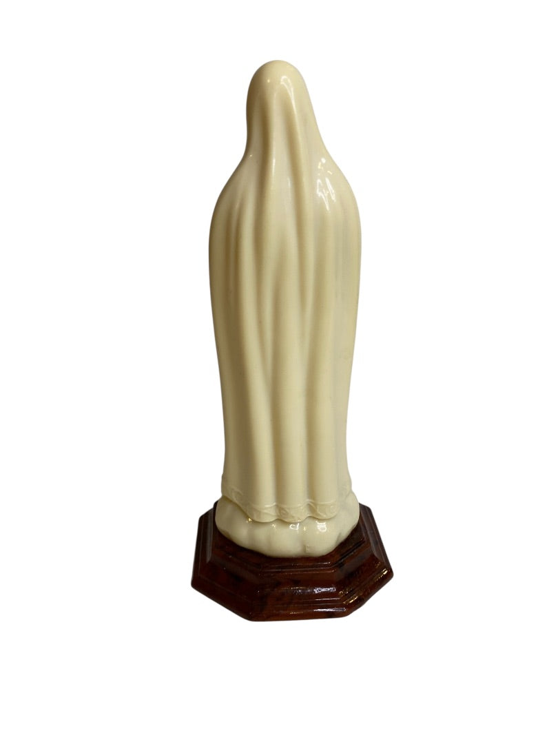 Vintage Our Lady of Lourdes Virgin Mary Statue Catholic Figurine plastic 6”