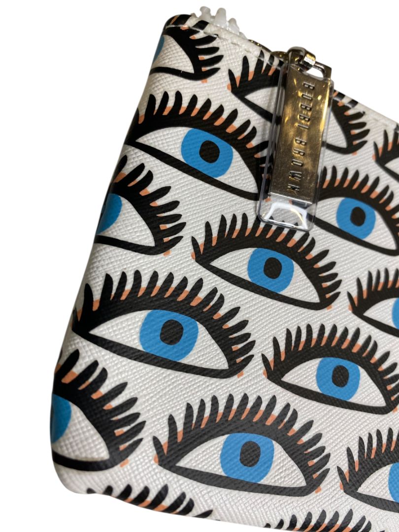 Bobbi Brown Zip Top Cosmetic Travel Bag Blue Eyes Eyelashes 8" x 4"