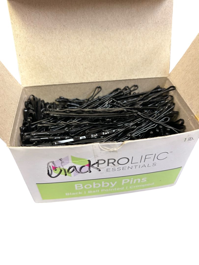 Prolific New Bobby Pins Black Count 300 Ball Pointed Crimped