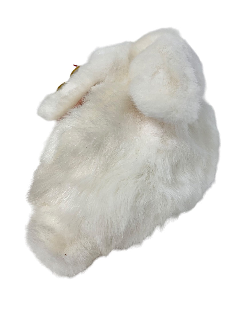 Ty Classic Nibbles Fluffy White Bunny 9 Inch Stuffed Toy 1993