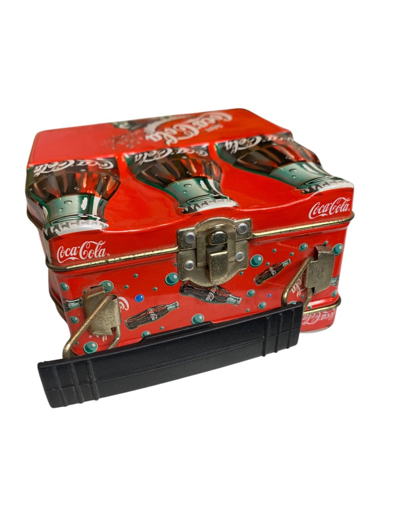 Coca-Cola Tin Lunch Box Clasp 6 Pack Look 6.25" x 2.5"
