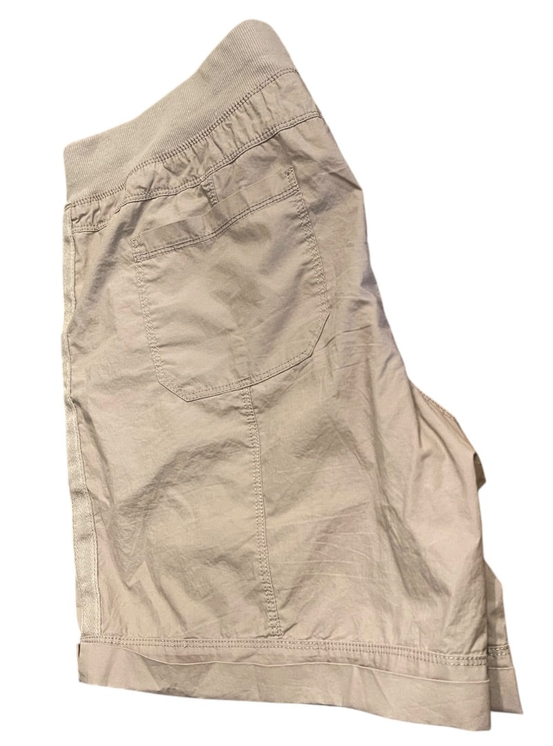 Large Calvin Klein Jeans Khaki Elastic Front Tie Waist Shorts Pockets