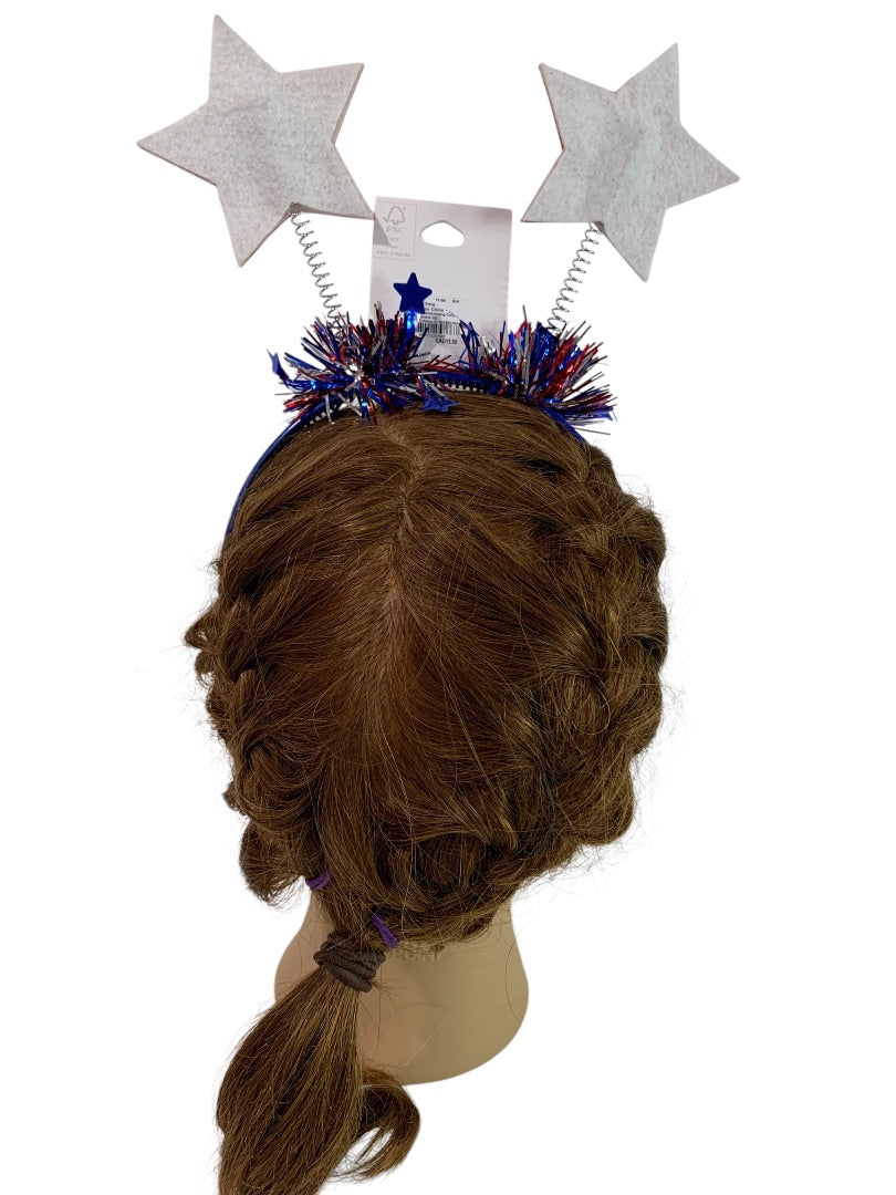 Claires Headband Patriotic USA Sparkly Stars Fun Novelty