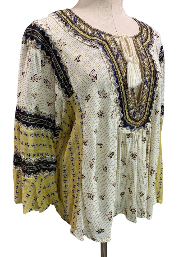 Medium Free People Boho Womens Blouse Embroidered But I Like It
