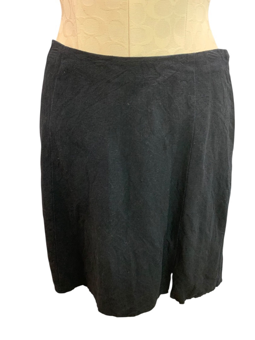 Size 4P Loft Petites Linen Blend Skirt Side Zip A-Line