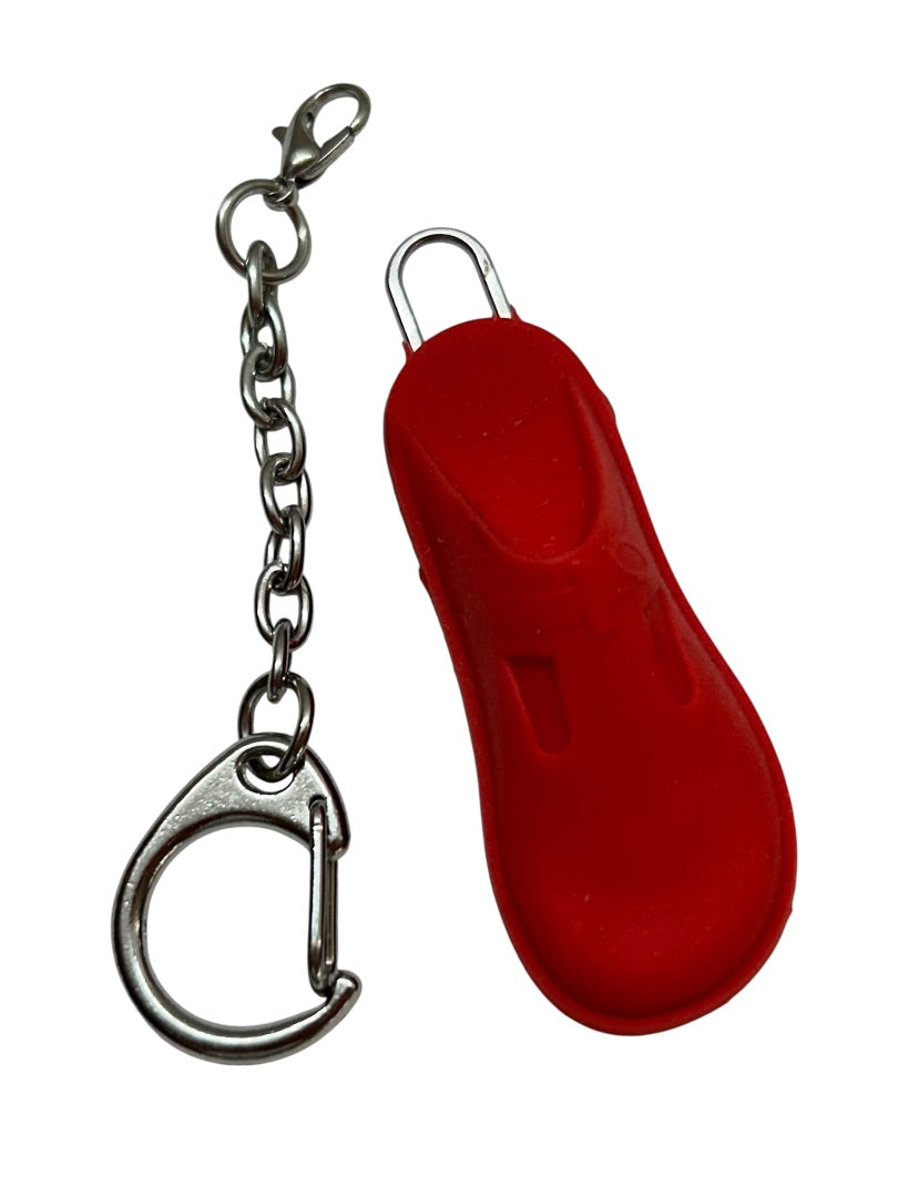 Alegria Shoes Promotional Key Ring Bag Clip Red Shoe PVC 5"