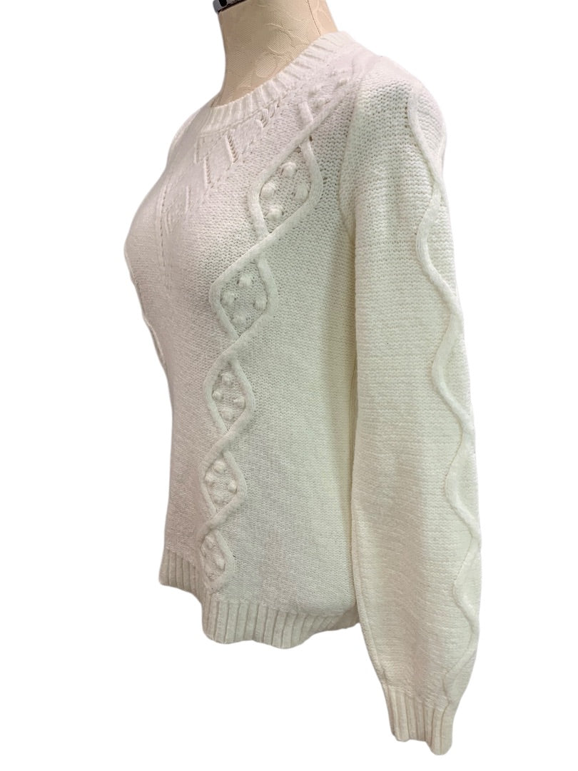 XS Loft Womens Off White Sweater Pullover Crew Neck Soft
