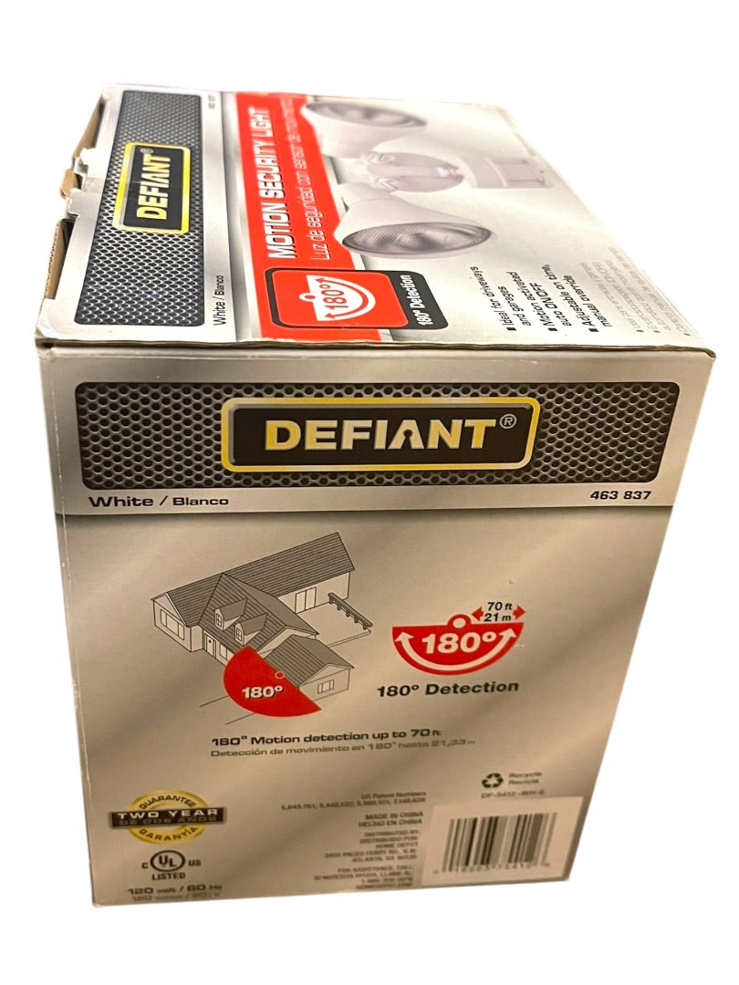 Defiant Motion Sensing Security Light Outdoor Sensors 180 463 837 White