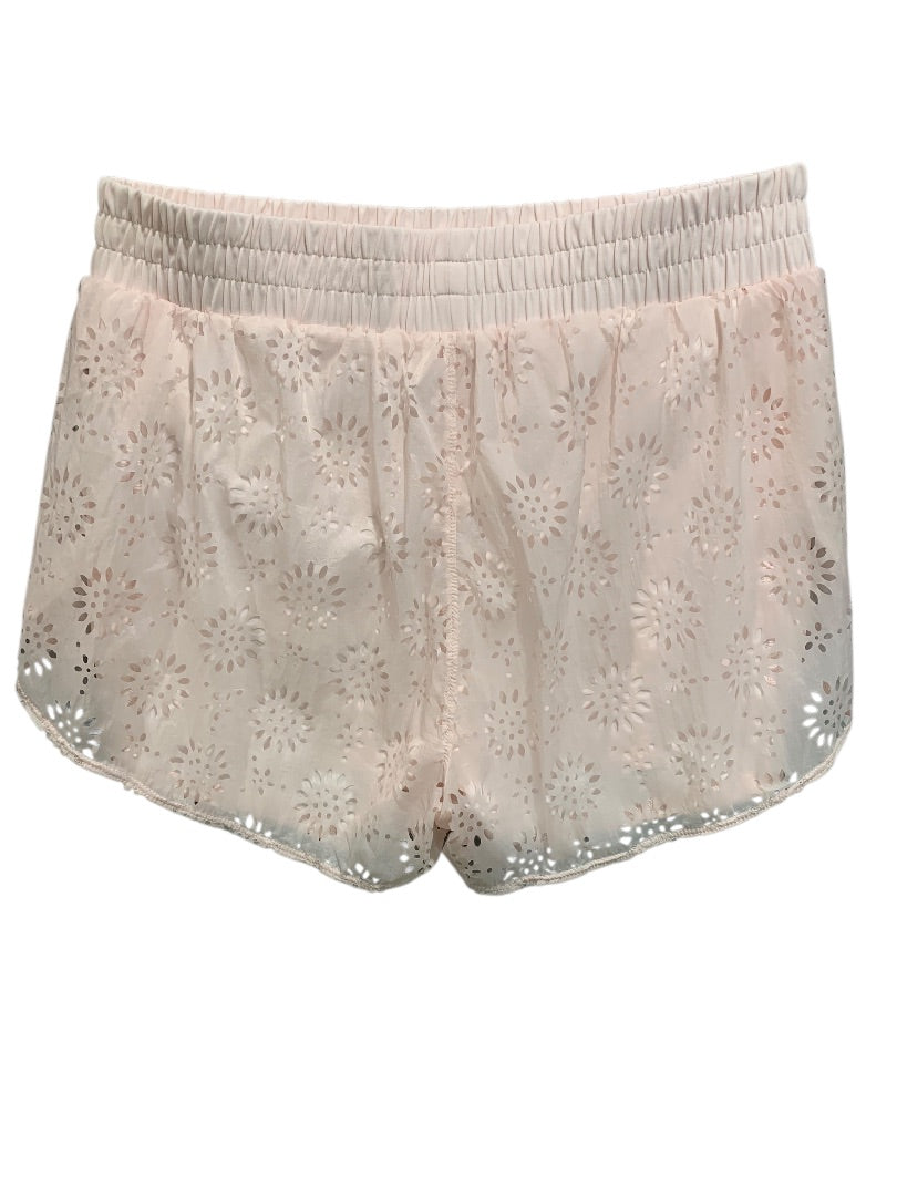 Medium Aerie Womens New Lasercut Shorts Pink Pull On
