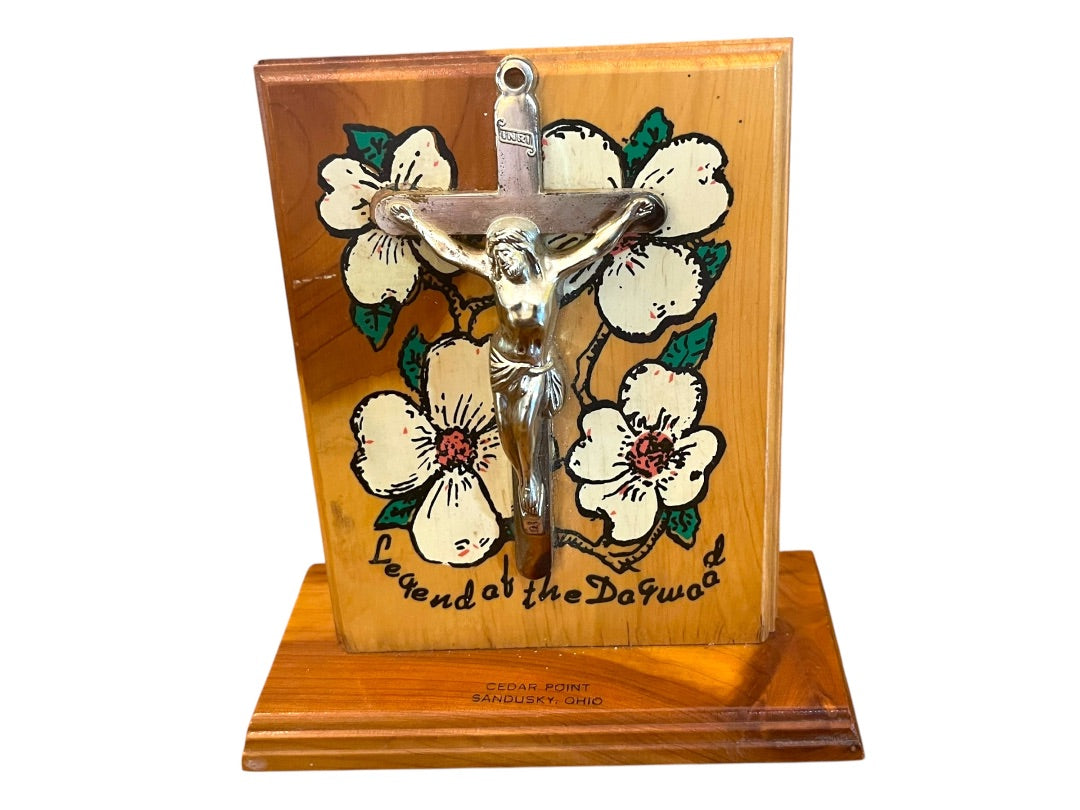Vintage Cedar Point Sandusky Ohio Legend of the Dogwood Religious Crucifix