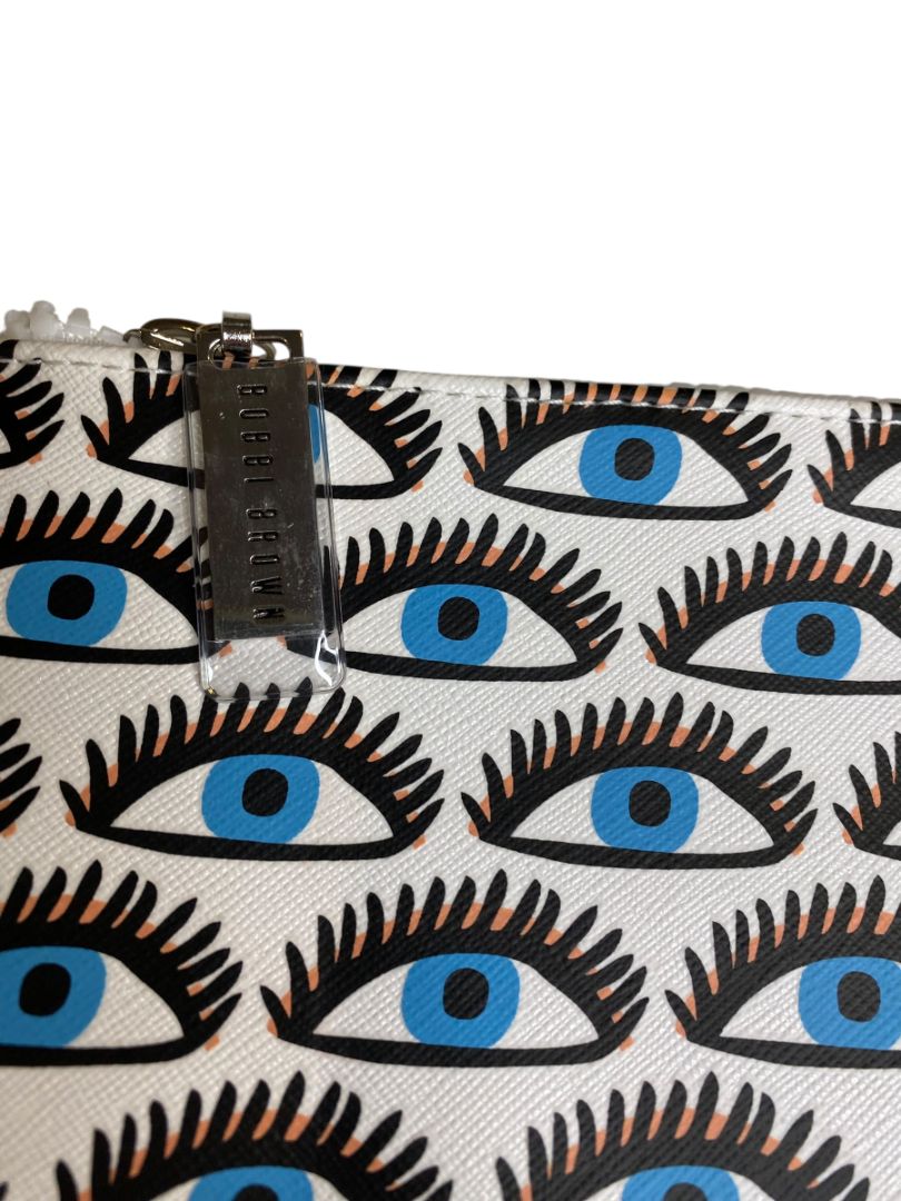 Bobbi Brown Zip Top Cosmetic Travel Bag Blue Eyes Eyelashes 8" x 4"