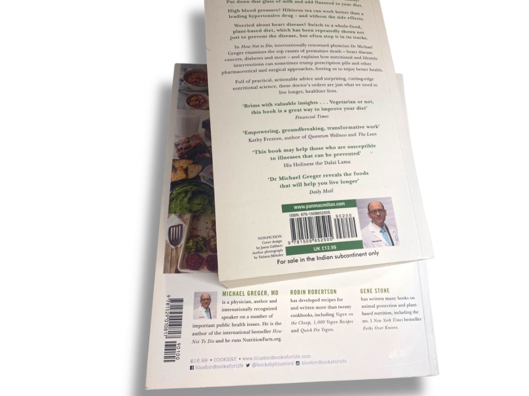 Set of How Not to Die Book and Cookbook Michael Greger Gene Stone