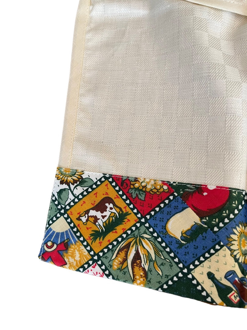 La Casa Di Beatrice Firenze Ivory Farmhouse Waist Apron New Pockets