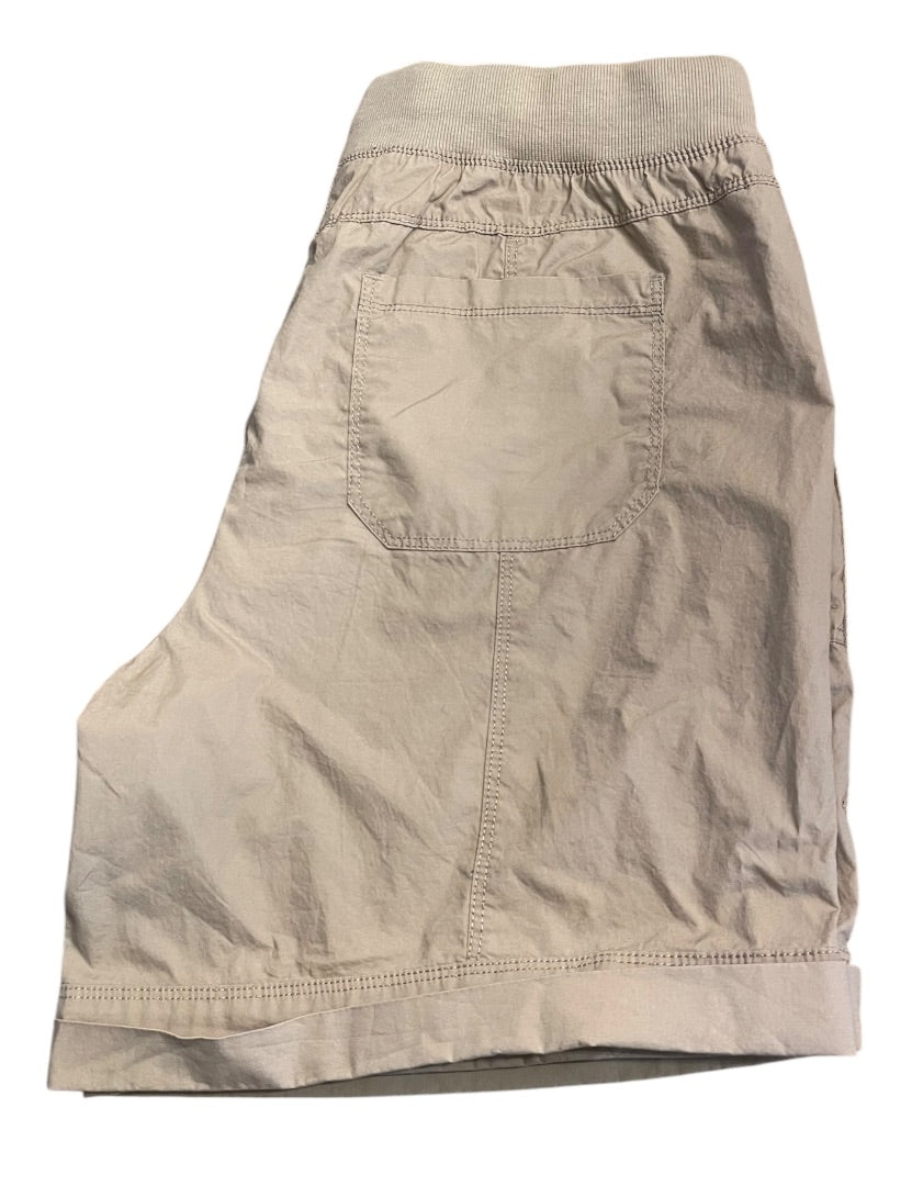 Large Calvin Klein Jeans Khaki Elastic Front Tie Waist Shorts Pockets