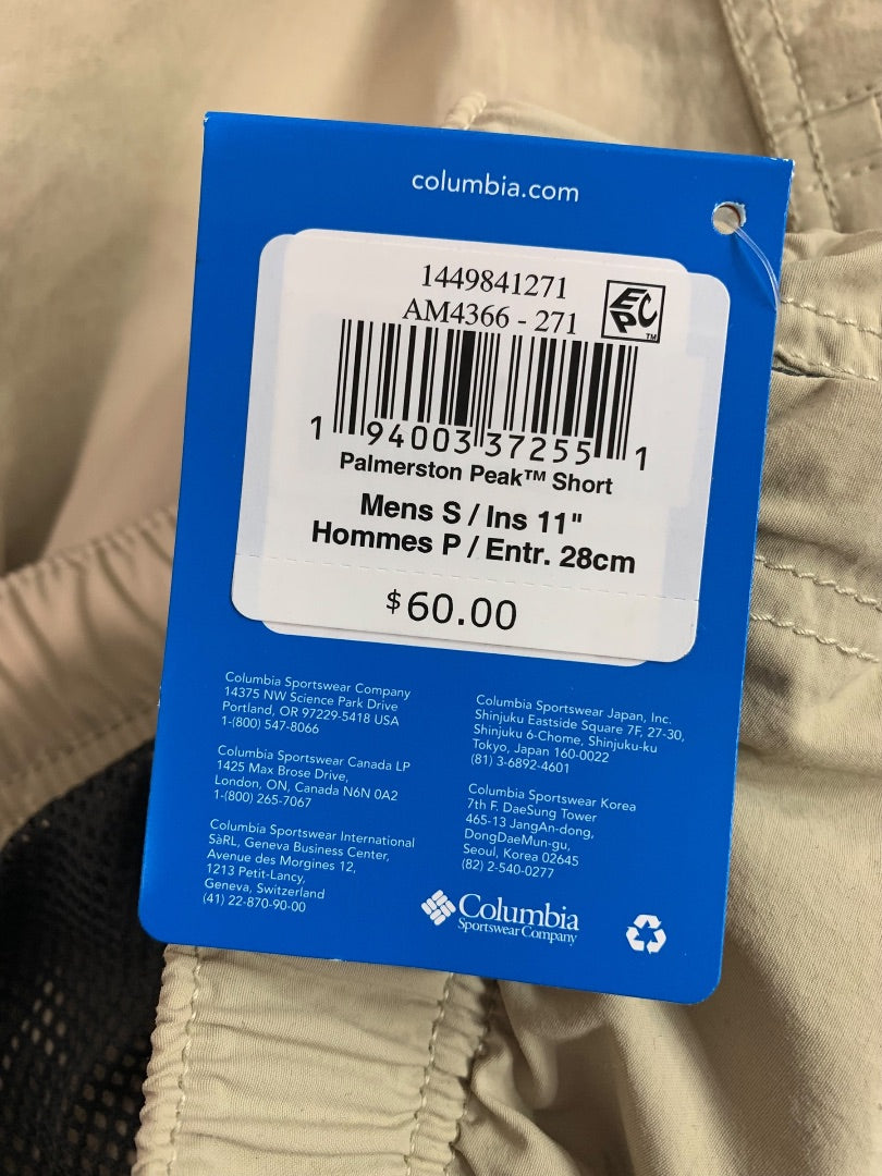 Small Columbia Mens New Palmserton Peak Short Relaxed Fit