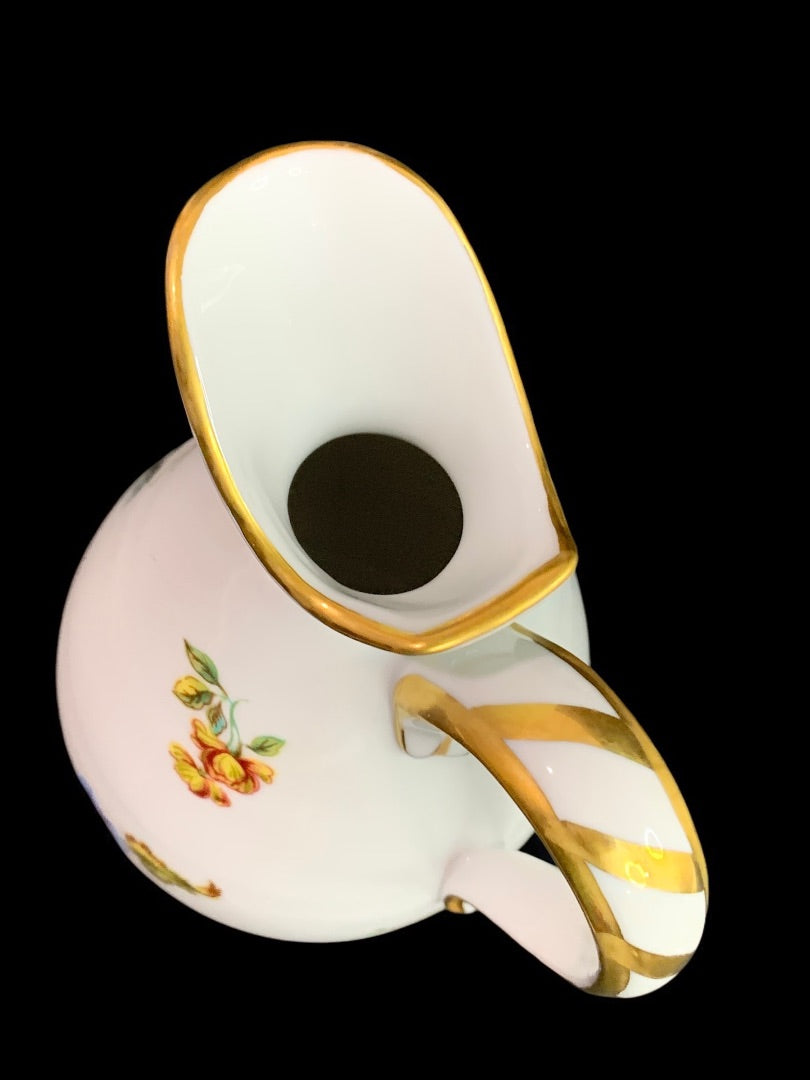 1980s Frankin Mint Fine Porcelain Creamer Collection Floral 5 Inch