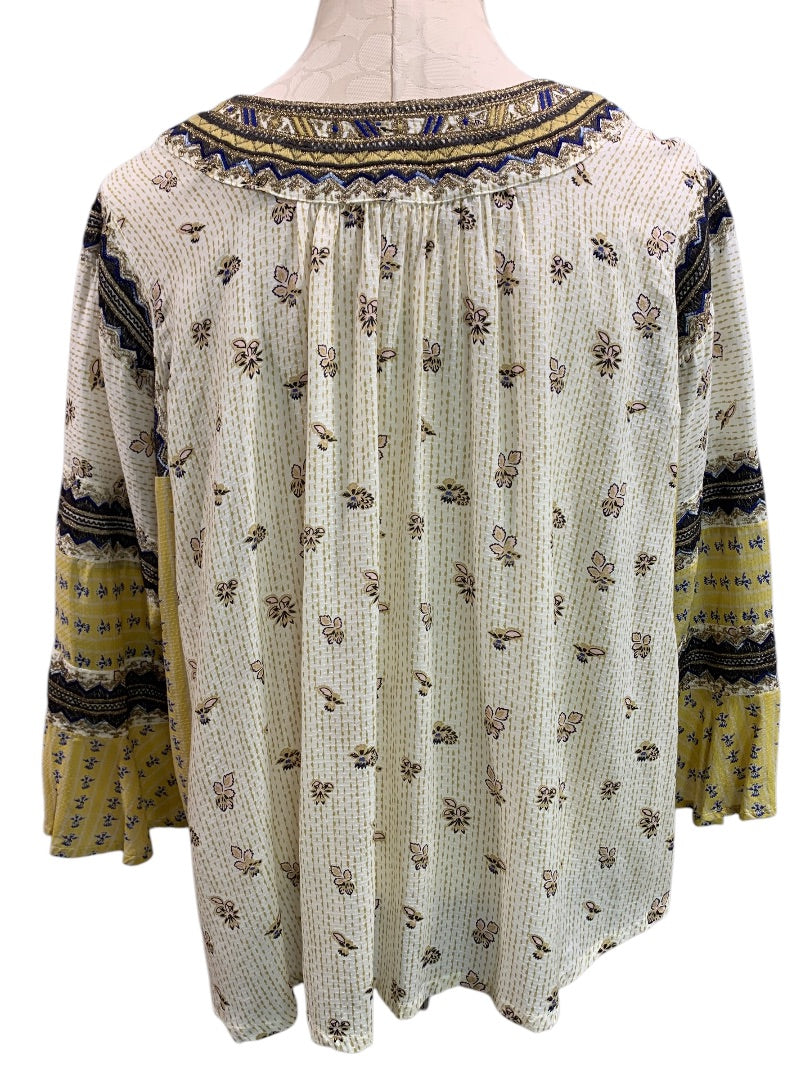 Medium Free People Boho Womens Blouse Embroidered But I Like It