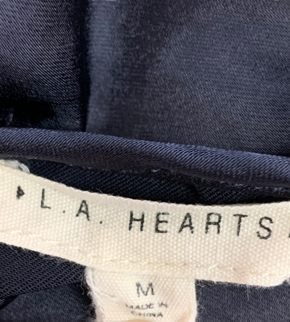 Medium L.A. Hearts Navy Blue Satin Satin Tie Shoulder Dress