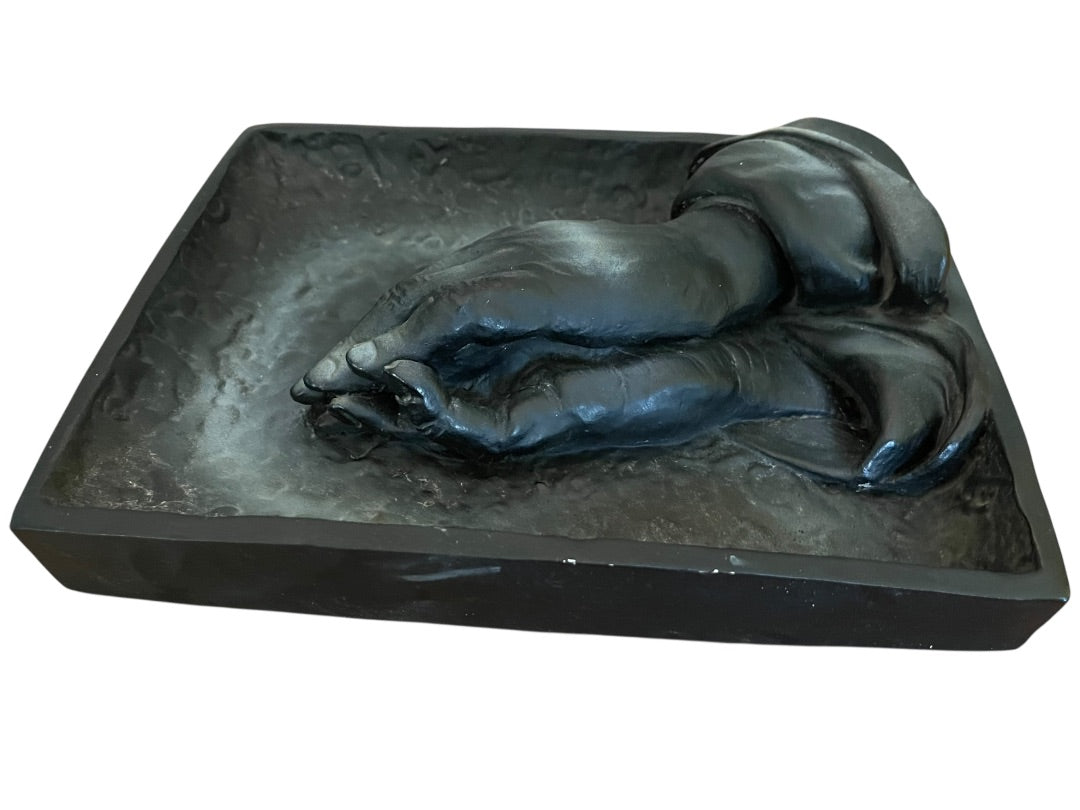 Praying Hands Dimensional Plaster Wall Hanging Plaque 10.5" x 8" x 1.5"