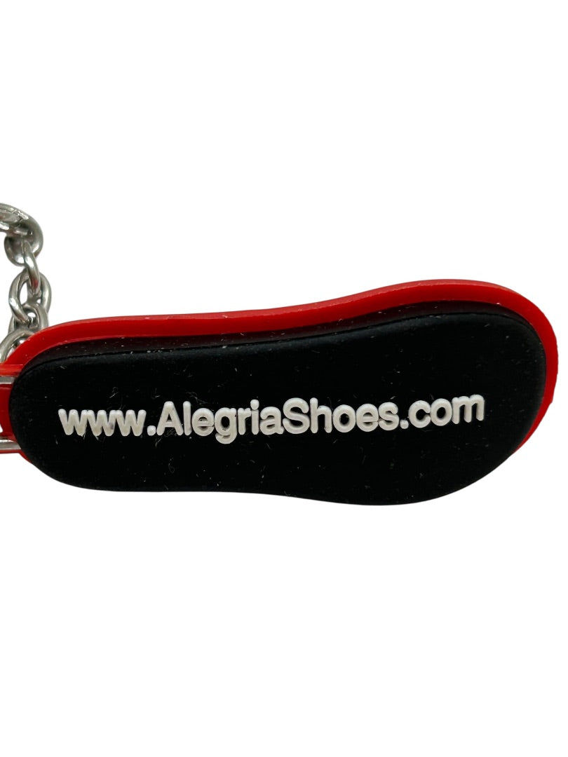 Alegria Shoes Promotional Key Ring Bag Clip Red Shoe PVC 5"