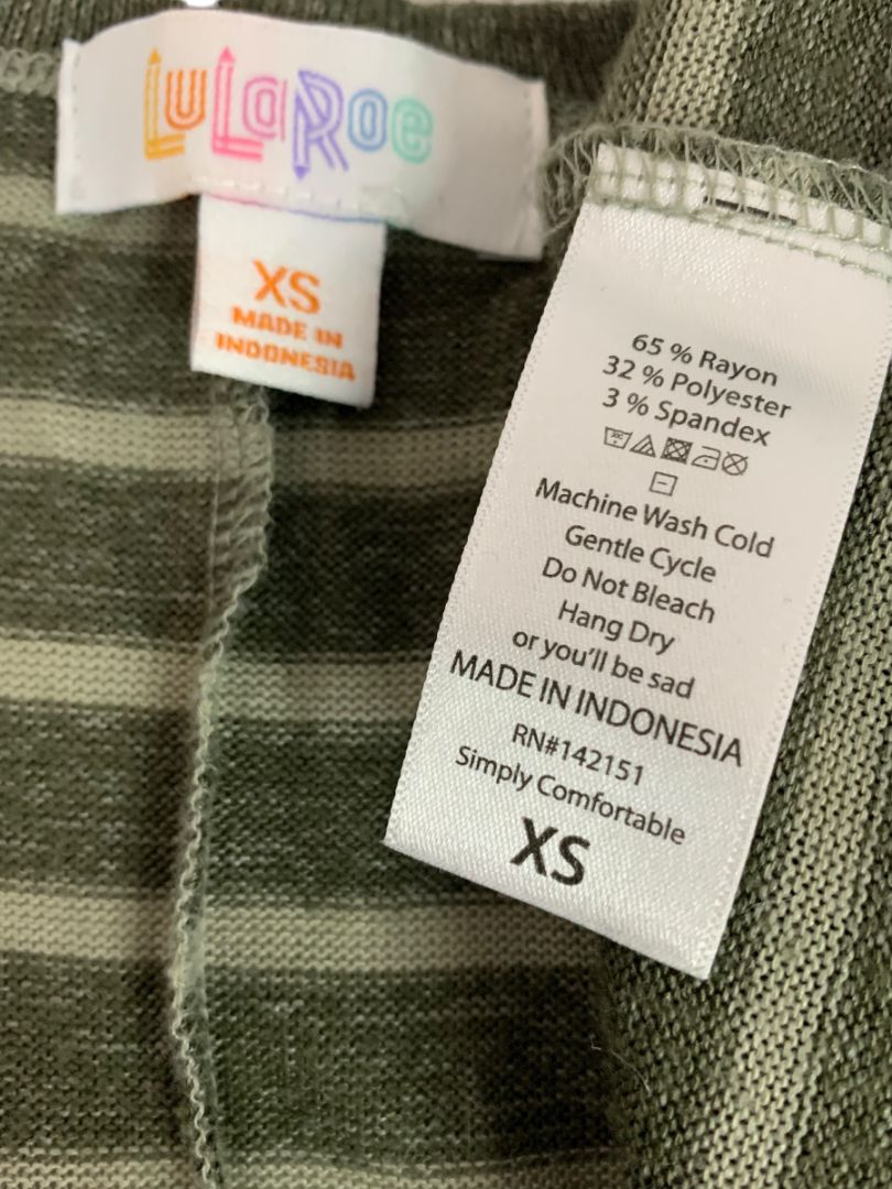 Size XS LulaRoe Sarah Cardigan Duster Long Olive Green Pockets