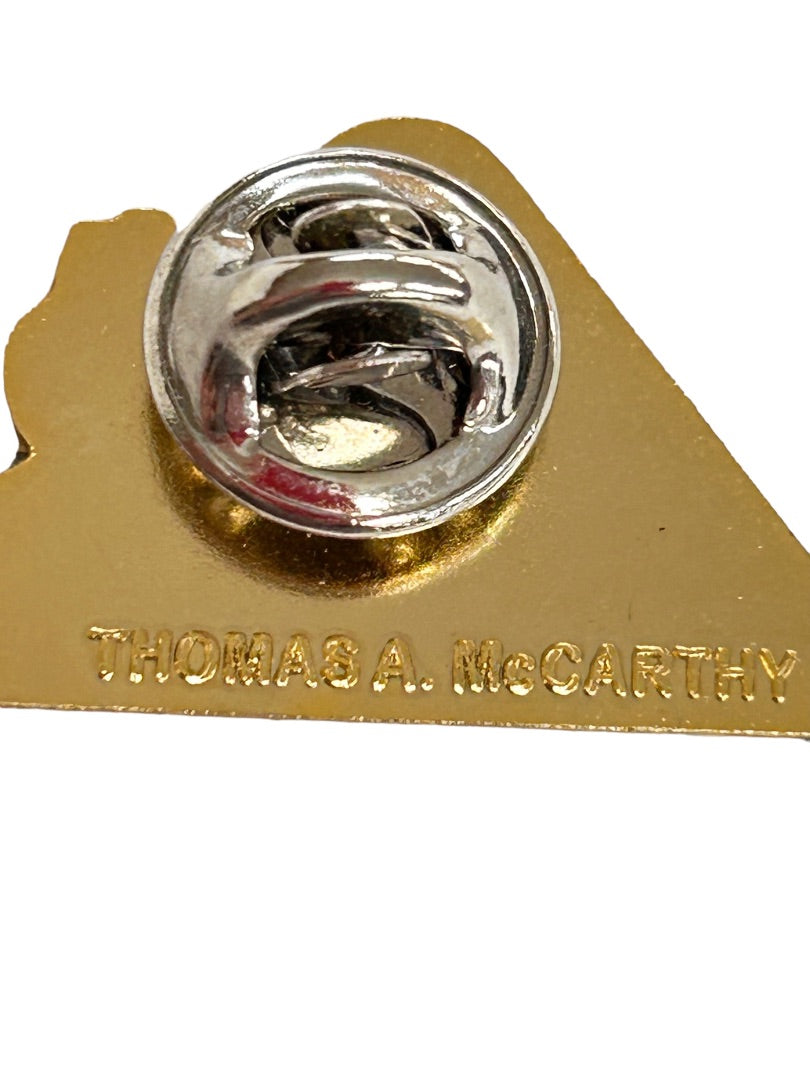 Lapel Pin Shriners Pulling for Kids Rajah 2005 Train Triangle 1.25"