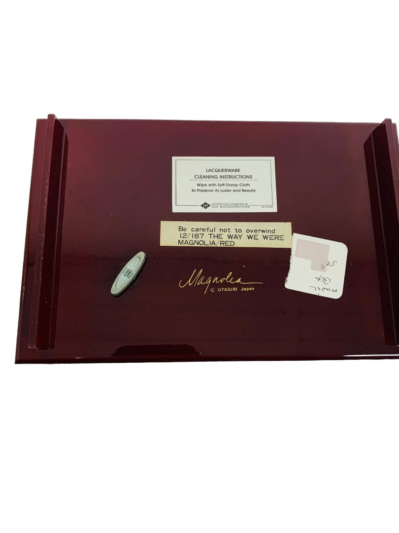 Magnolia Japanese Lacquerware Jewelry Music Box "The Way We Were" Otagiri