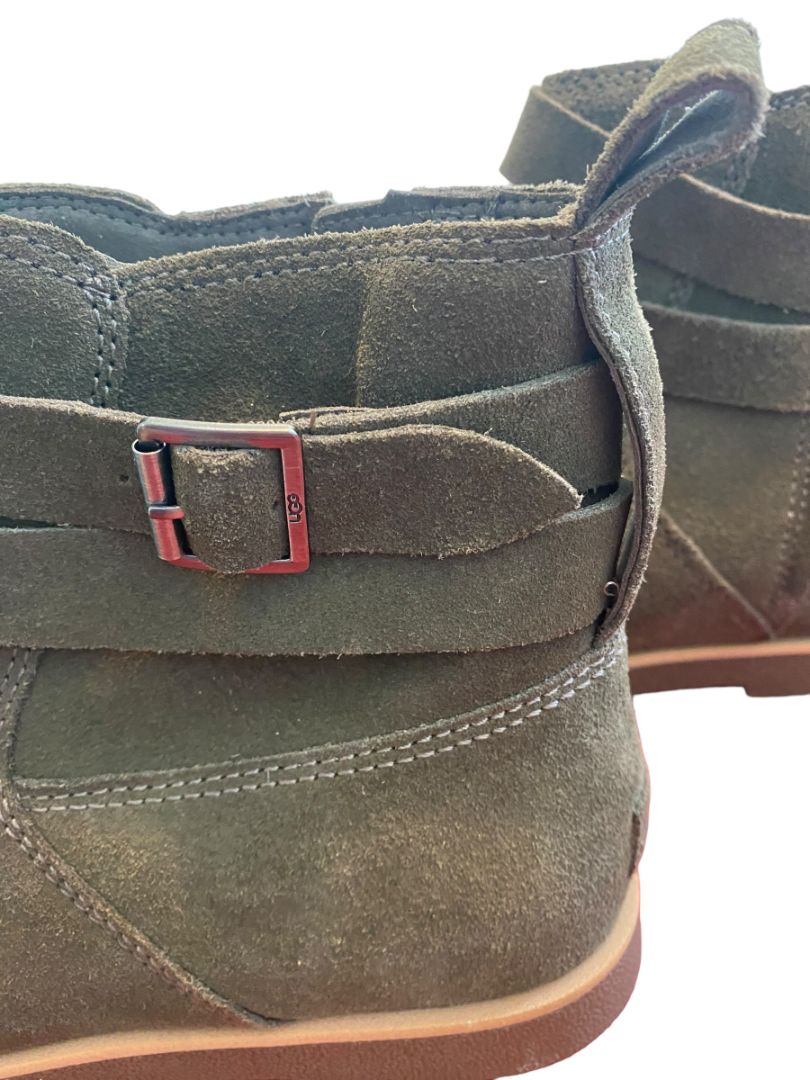 9.5 Ugg Womens Josefene Suede Ankle Booties olive Army Green NWOB