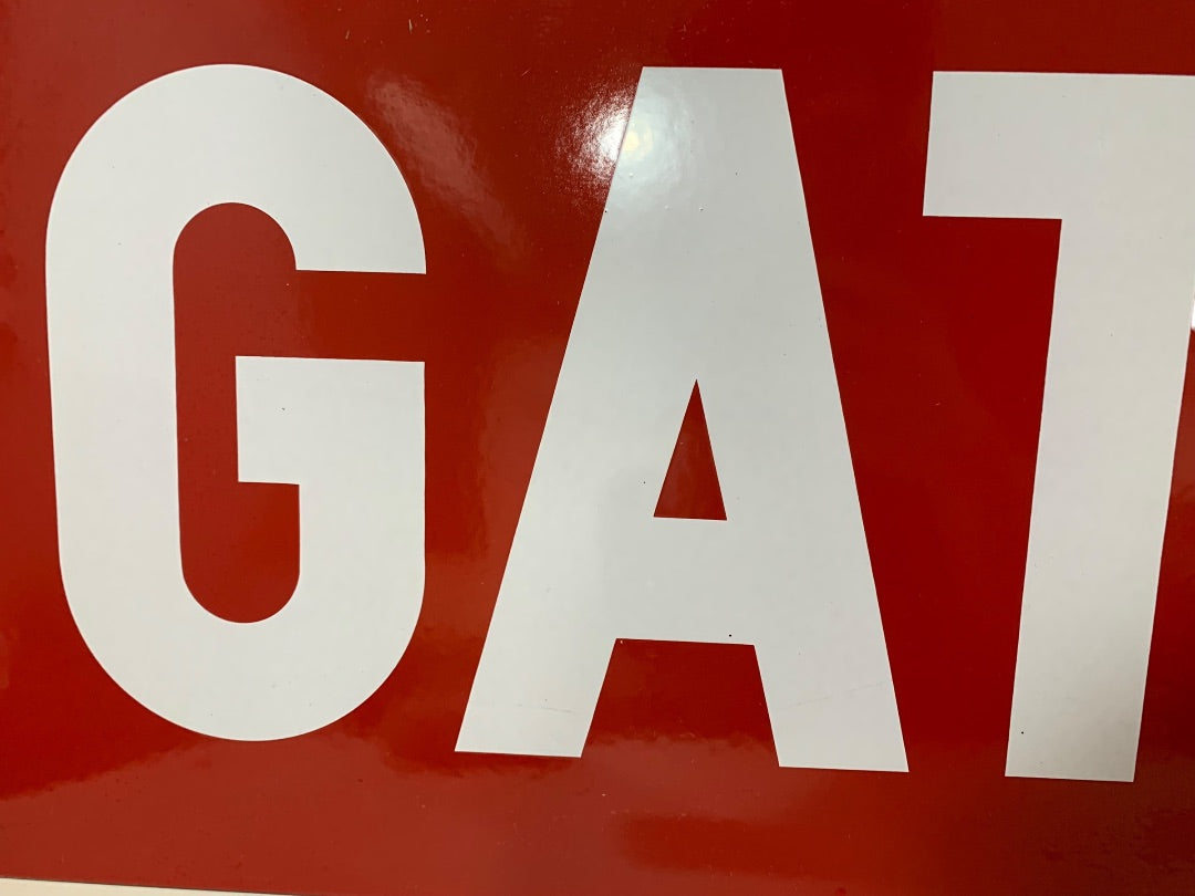 Vintage Porcelain on Metal Sign "Gate 12" 35.5 x 12 Inch Heavy Gauge