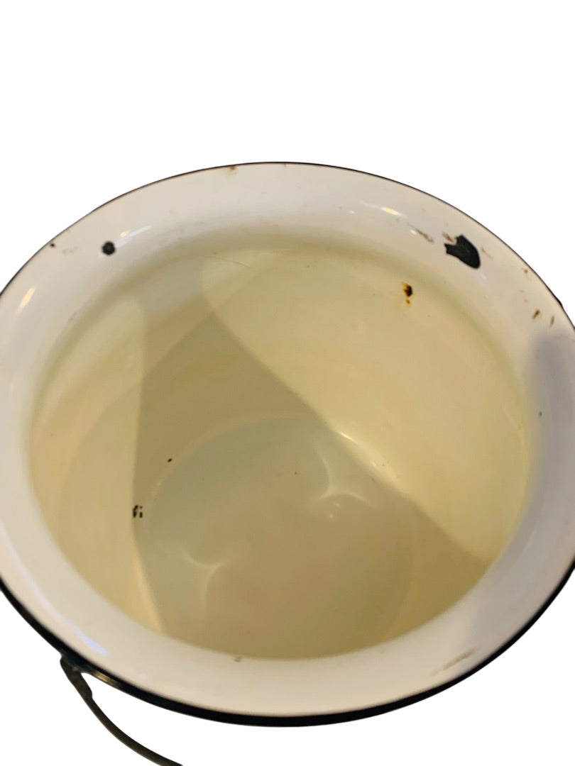 Porcelain Enameled Ware List Buffalo NY Flintstone Pail 9" Bucket