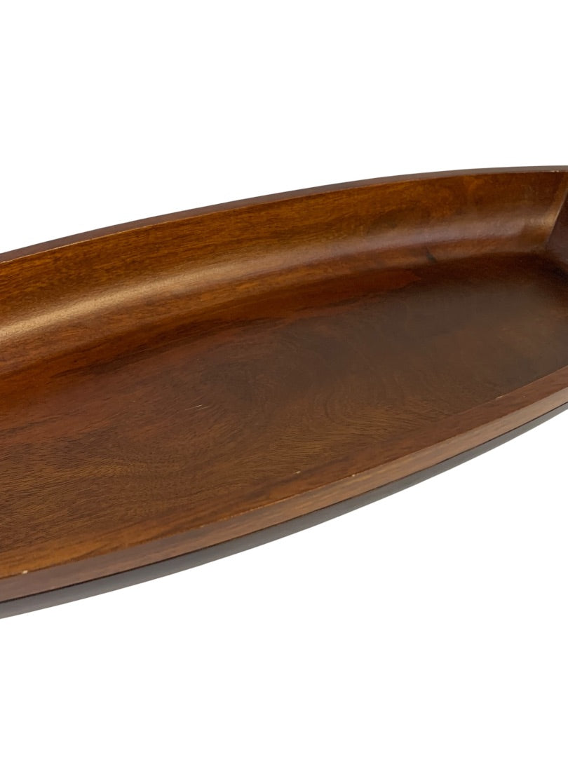 Large Wooden Trencher Bowl 24 Inches Long Farmhouse Decor