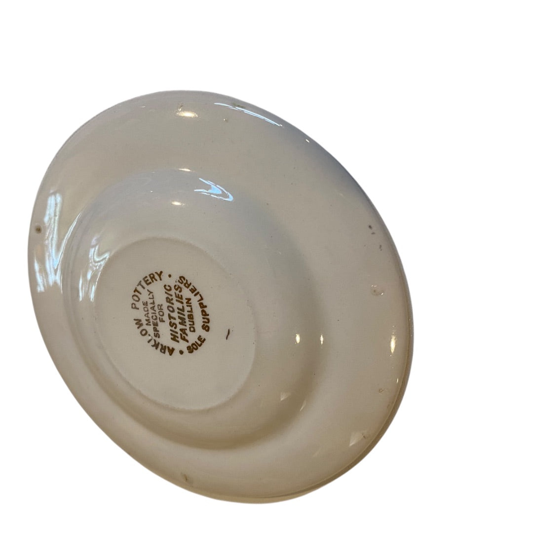 Vintage Arklow Pottery O'Brien Crest Historic Families of Dublin Plate 4.25 Inch