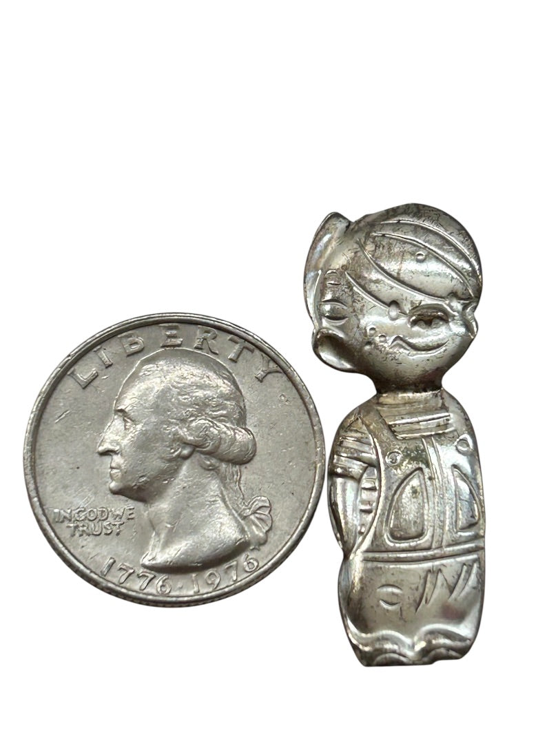 Silvertone Vintage Dennis the Menace Pin Brooch 1.5 Inch