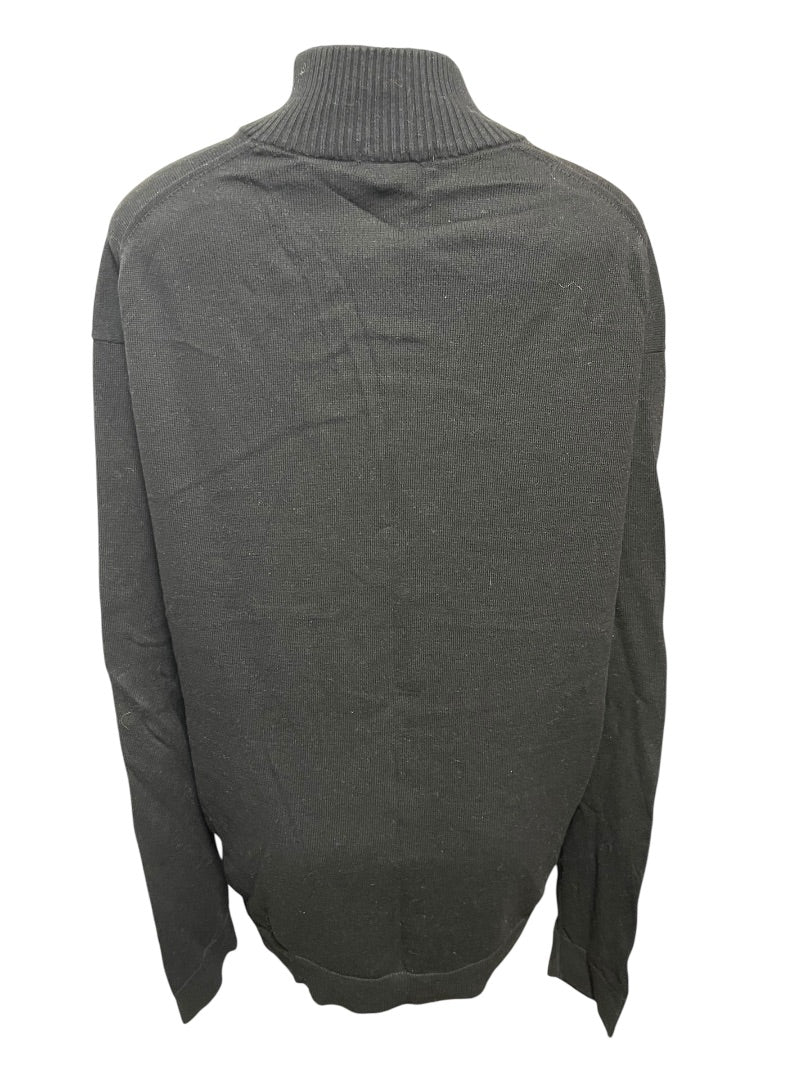 XXL Alfani Arglye 3/4 Zip Long Sleeve Men's Sweater Black & Gray