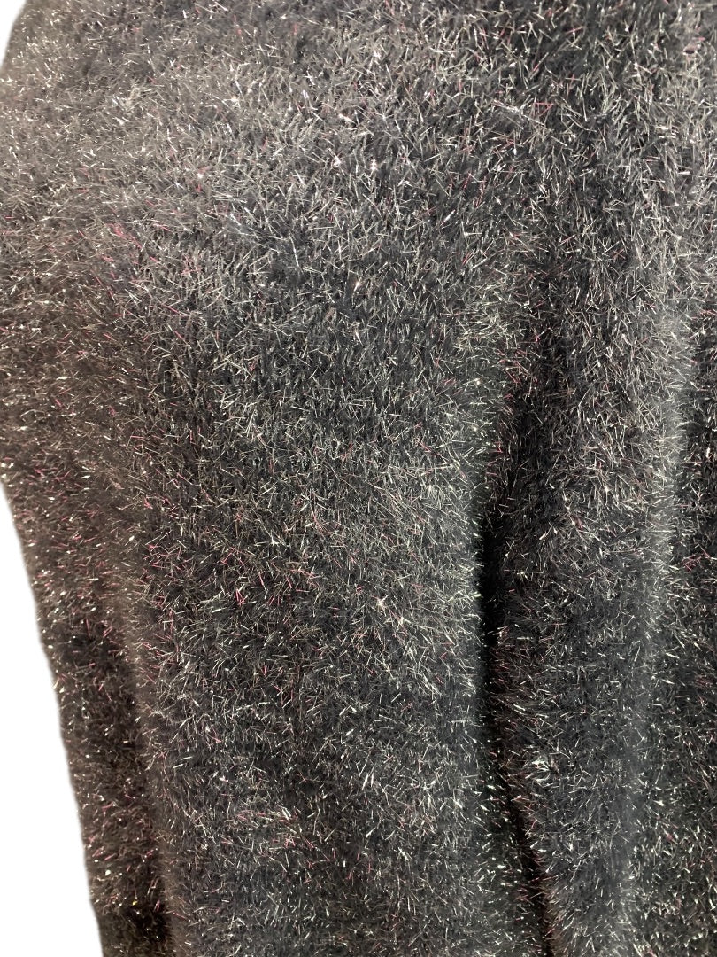 XS by Anthropologie New Eyelash Knit Mini Dress Sweater Silver Gray