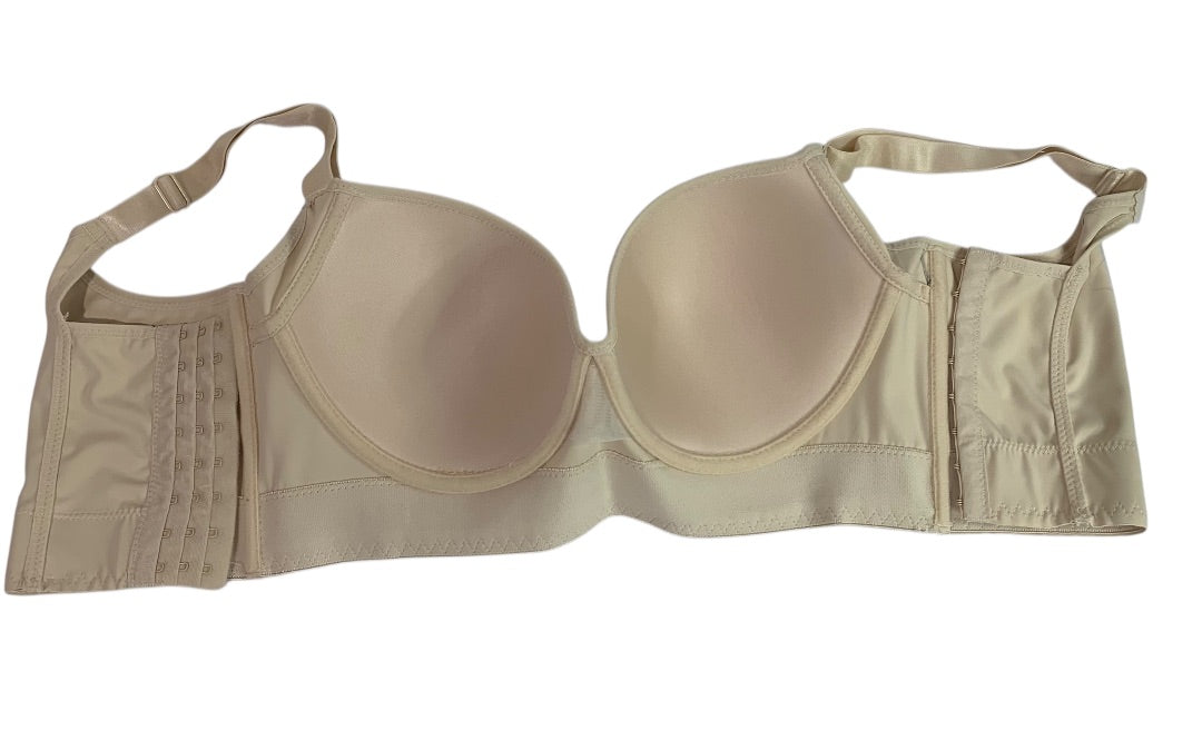 Size 40DD Underwire Tan Bra Full Coverage Support Padded Back Smoother