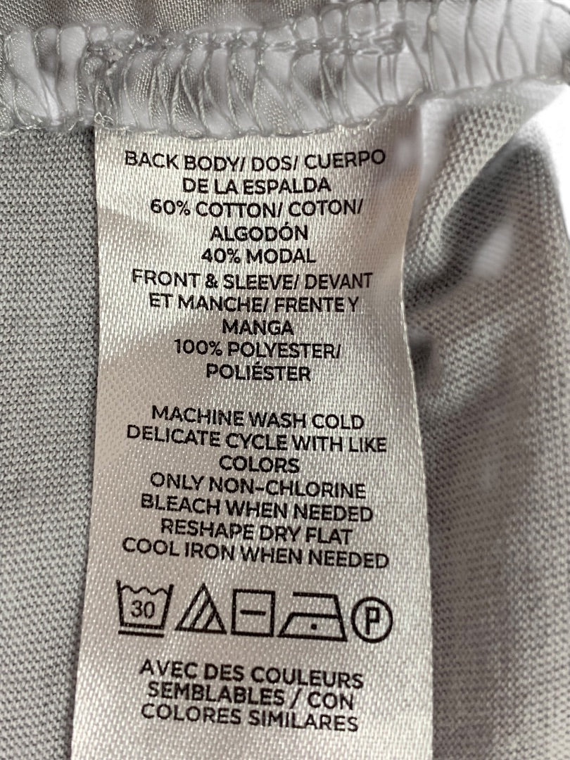 XXSP Loft Petites Womens Gray Satiny Pullover Blouse Ruffle Detail