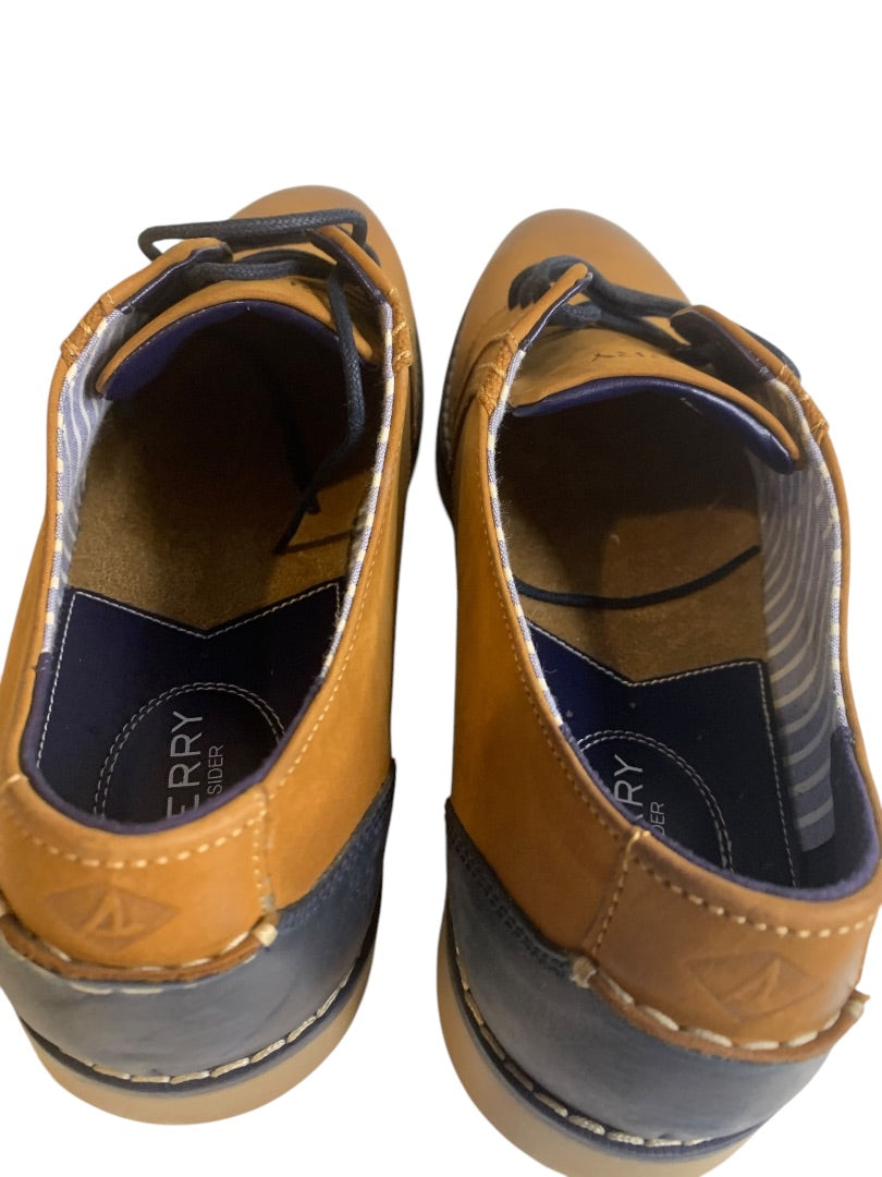 Size 13M Sperry Men's Newman Oxford Leather Casual Tan (STS25408) New