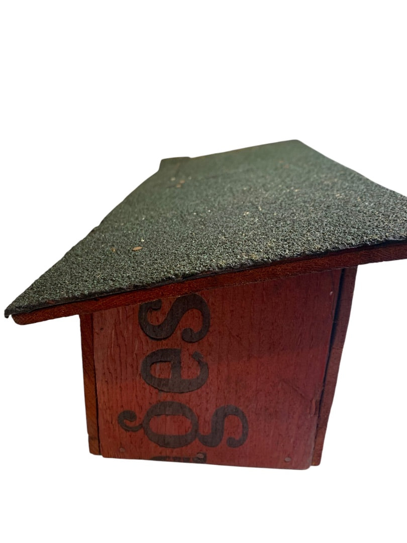 Vintage Primitive Wooden Farmhouse Miniature Outbuilding 1941 Red
