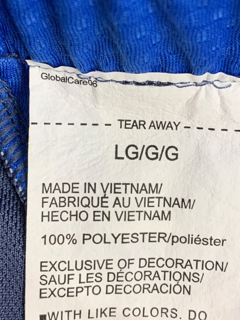 Large Under Armour Womens Blue Play Up 3.0 Shorts Colorblock Pockets