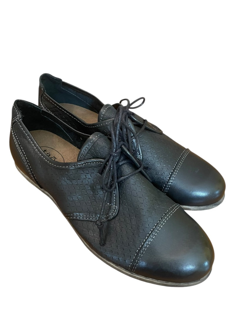 Size 38 (US 7-7.5) Taos Jiminy Lace Up Womens Shoes 2677 Black
