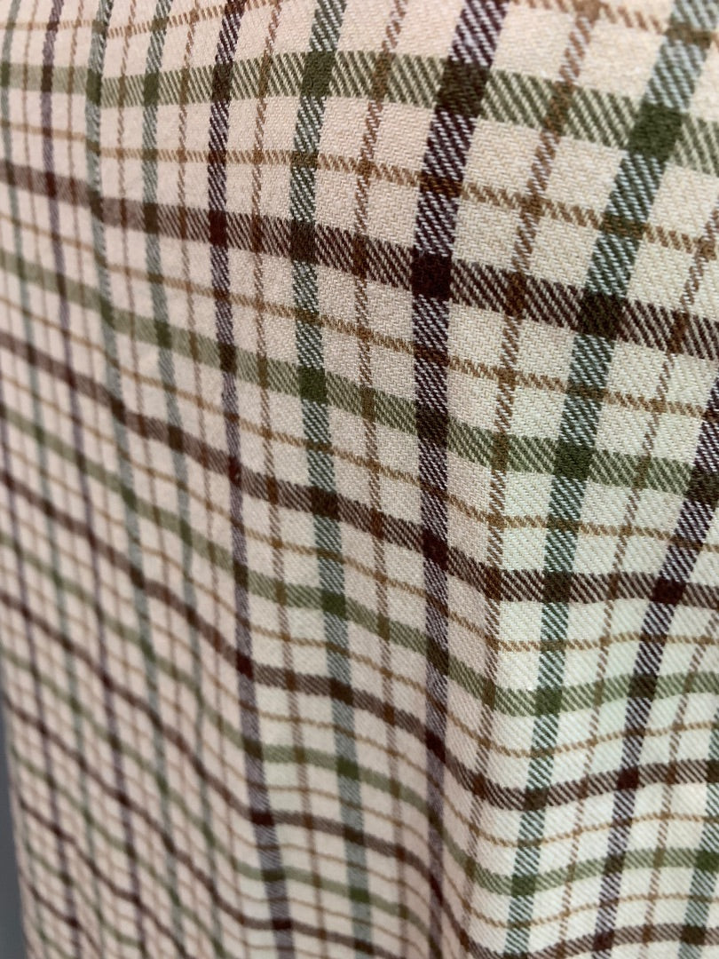 Small American Eagle Plaid Jumper Dress Lightweight Flannel Cotton
