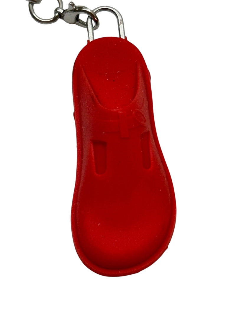 Alegria Shoes Promotional Key Ring Bag Clip Red Shoe PVC 5"